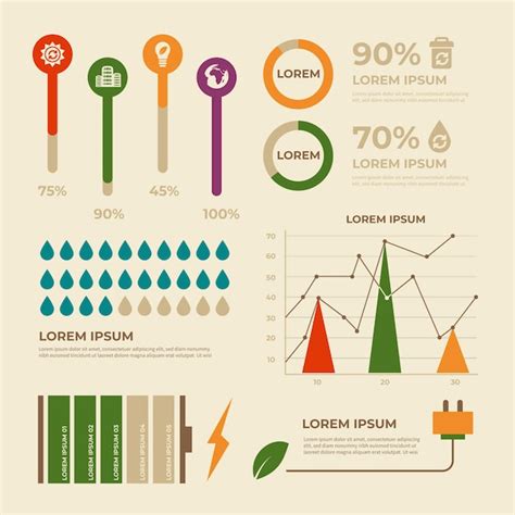 Infographie De L Cologie Plat Avec Des Couleurs Vintage Vecteur Gratuite