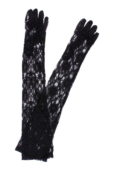 Dents Ladies Long Lace Gloves In Black Lyst