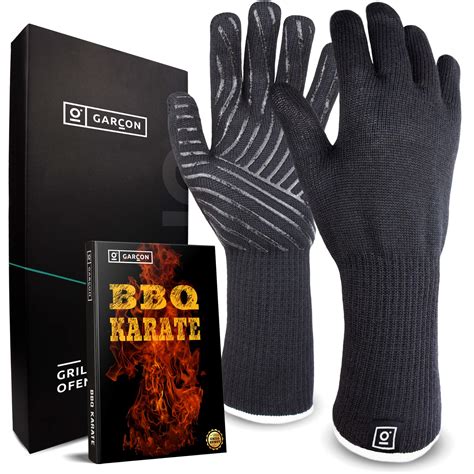 GARCON® Grillhandschuhe hitzebeständig bis zu 500 Grad - 36 cm Extra