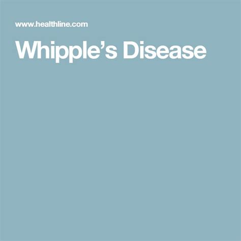 Whipples Disease Symptoms Causes And Treatments Whipples Disease