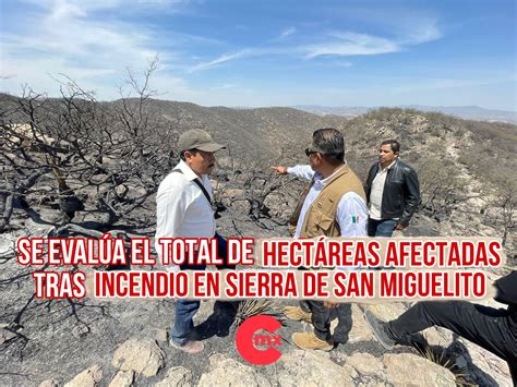 SE EVALÚA EL TOTAL DE HECTÁREAS AFECTADAS TRAS INCENDIO EN SIERRA DE