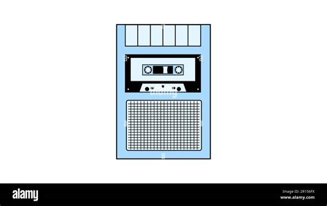Old Retro Vintage Hipster Voice Recorder With Music Audio Tape Cassette