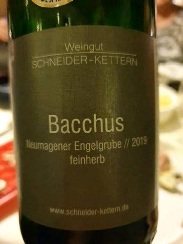 Schneider Kettern Neumagener Engelgrube Bacchus Feinherb Vivino US