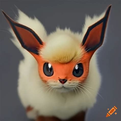 Close Up Portrait Of A Cute Flareon On Craiyon