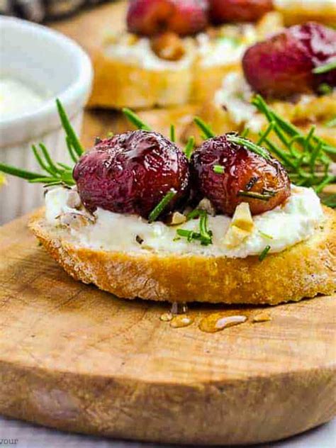 Roasted Cherry Goat Cheese Crostini Flavour And Savour