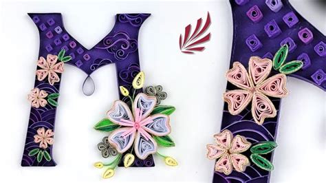 Quilling How To Quill A Letter M Cherry Blossom Design Blossom