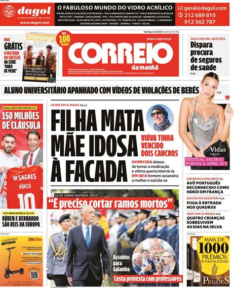 Capa Correio da Manhã 11 junho 2023 capasjornais pt