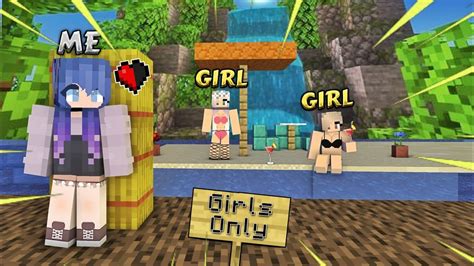 I Secretly Joined Girls Only Server As Girl In Minecraft Youtube