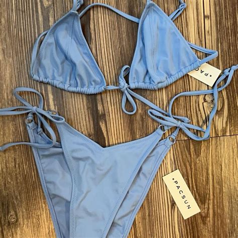 Pacsun Eco Blue Faye Bikini Size Small Top And Depop