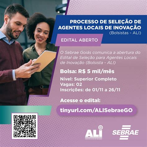 Jornal Somos Sebrae Goiás abre processo seletivo para Agentes Locais