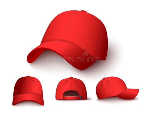 Red Baseball Cap Stock Illustrations 2705 Red Baseball Cap Stock