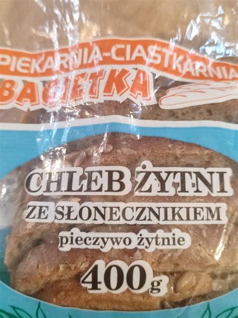 Chleb żytni ze słonecznikiem piekarnia ciastkarnia Bagietka kalorie