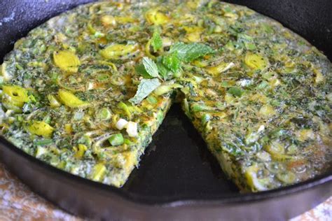 Persian Mixed Herb Frittata Kuku Sabzi Recipe Kuku Sabzi Cooked