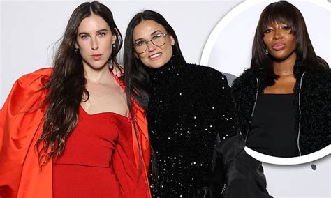 Demi Moore 58 Joins Lookalike Daughter Scout 30 At Paris Fashion Week Daily Mail Online