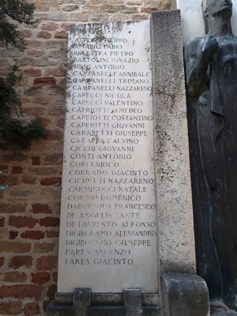 Monumento Ai Caduti Della Prima Guerra Mondiale Monsampolo Del Tronto