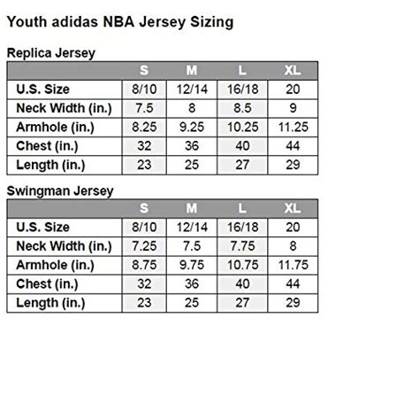 Sale Youth Nba Jersey Size Chart In Stock