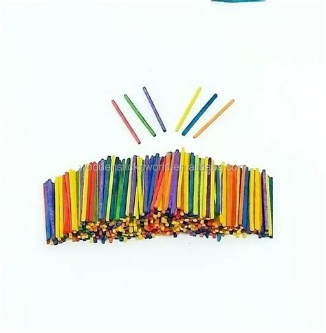 Wooden Color Match Sticks For Kids Diy Handle Craft Kit Buy Color