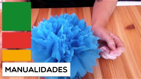 Cómo hacer FLOR en papel crepe YouTube