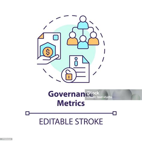 2d Thin Linear Icon Governance Metrics Concept Stock Illustration Download Image Now Art