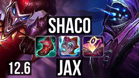 SHACO Vs JAX JNG 7 0 9 2 8M Mastery 1400 Games Godlike EUW