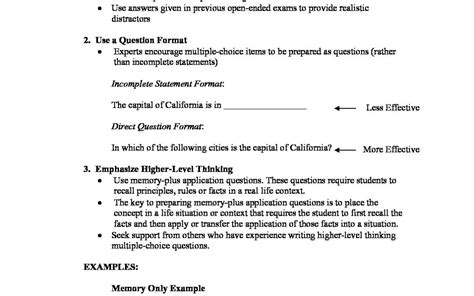 14 Rules For Writing Multiple Choice Questions Servants University