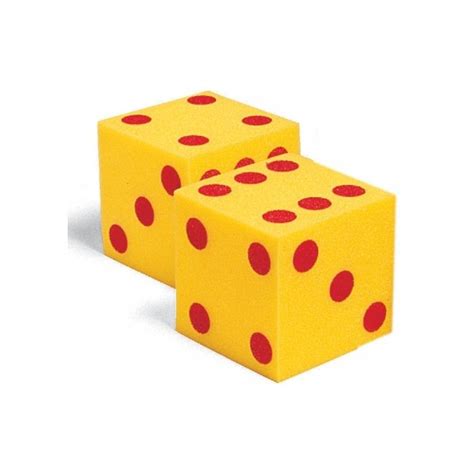 Giant Foam Dotted Dice 125mm Set Of 2 Abacus Educational Suppliers