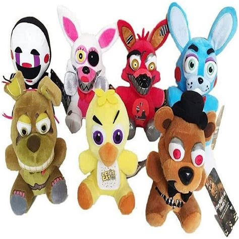 7 Fnaf Plushies All Characters Plush Chica Springtrap Bonnie