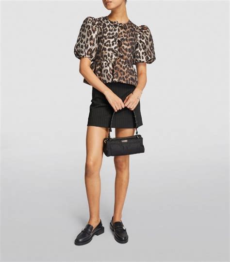 Womens Ganni Multi Leopard Print Blouse Harrods Uk