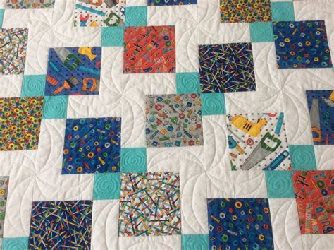 Handmade Baby Quilt Disappearing Nine Patch Block