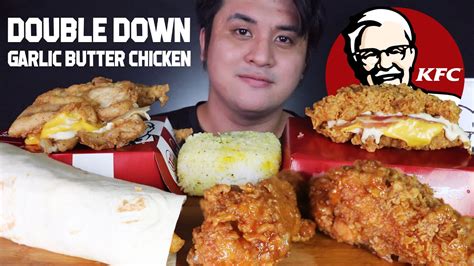 ZINGER DOUBLE DOWN KFC MUKBANG YouTube