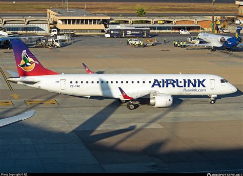 Zs Yak Airlink Embraer Erj 190ar Erj 190 100 Igw Photo By Rz Id