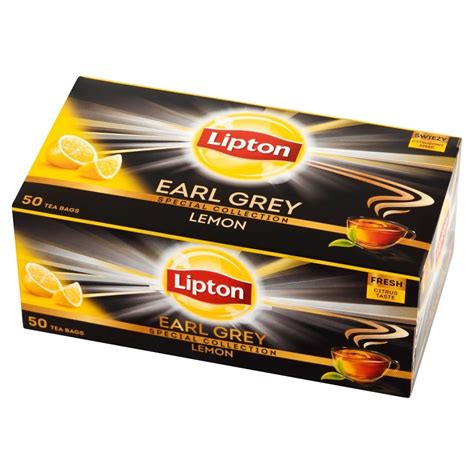 Lipton Earl Grey Lemon Herbata Czarna 100 G 50 Torebek Zakupy