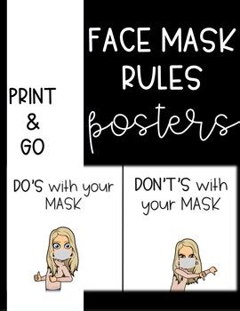 Bitmoji Face Mask Rules Poster Editable By Miss Campbell S Creators