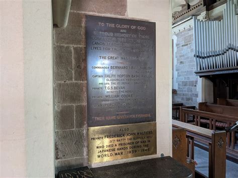 St James Church War Memorial Canon Fabian Musto Geograph