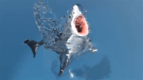 Great White Shark Jumping Wallpaper