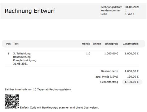 Rechnungen Mit Epc Qr Code Funktionen Von Fortytools