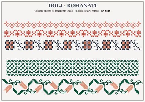 Semne Cusute Romanian Traditional Motifs Oltenia Dolj Roma