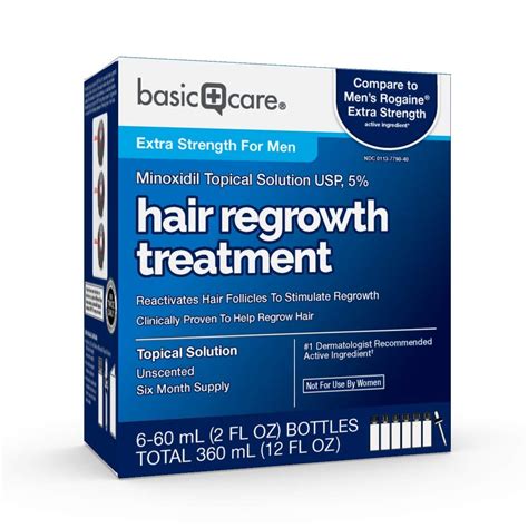 Amazon Basic Care Minoxidil Topical Solution Usp 5 Percent Hair