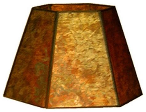 Amber Mica Hexagonal Drum Lampshade With Uno Fitter Traditional