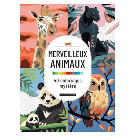 40 Coloriages Mystère Merveilleux Animaux Livre Creastore