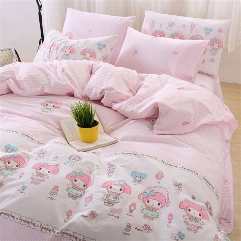 My Melody Pink Cotton Bed Bedding Sheet Sets Quilt Duvet Cover Birthday Present | eBay