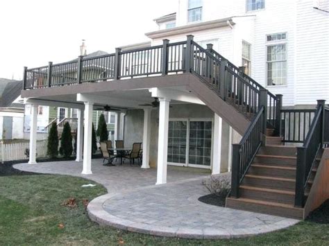 Two Story Deck Ideas A Better Way To Step The Deck Down 3 Story Deck Ideas In 2020 Patio