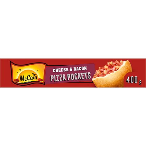 Mccain Pizza Pocket Snacks Cheese & Bacon 4 Pack | Woolworths