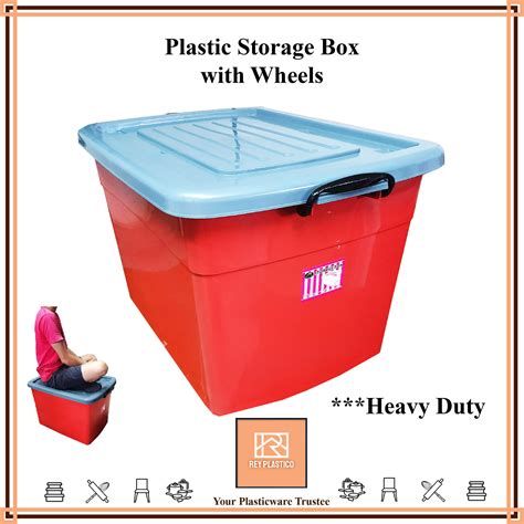 120l Storage Box With Wheelsbekas Simpanan Dengan Rodaheavy Duty