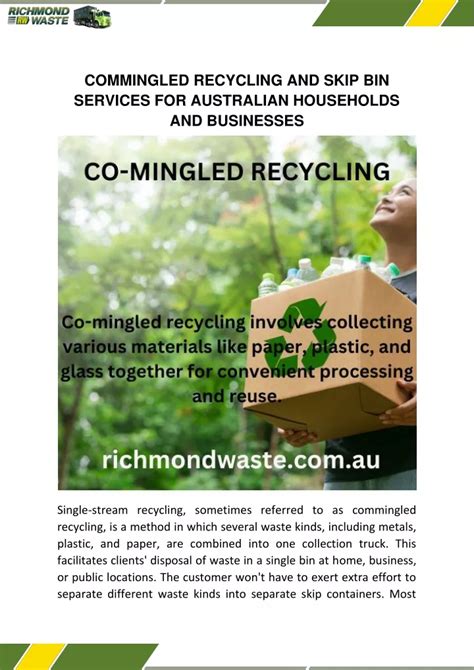 Ppt Commingled Recycling And Skip Bin Services For Australian