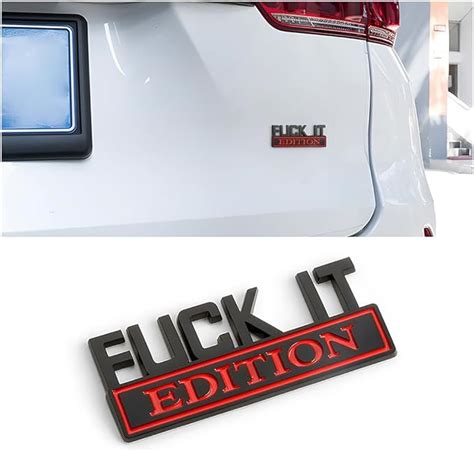 Cgemdy Selbstklebende Auto Emblem Autoaufkleber Fuck It Edition