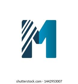 Pillar Logo Combine Letter M Vector Stock Vector Royalty Free