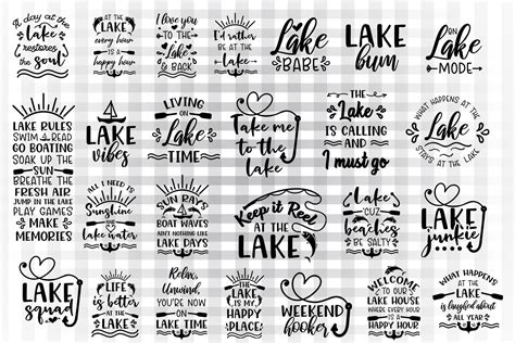 Lake Svg Bundle Graphic By Illustrator Guru Creative Fabrica Lake