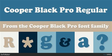 Similar Fonts To Cooper Black Pro | Fontspring