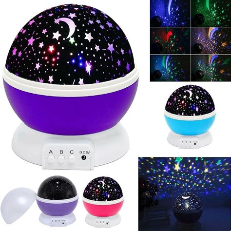 Night Light Projector, Rotatable Sky Moon Star Projector Night Lights for Kids, Blue/Purple/Pink ...